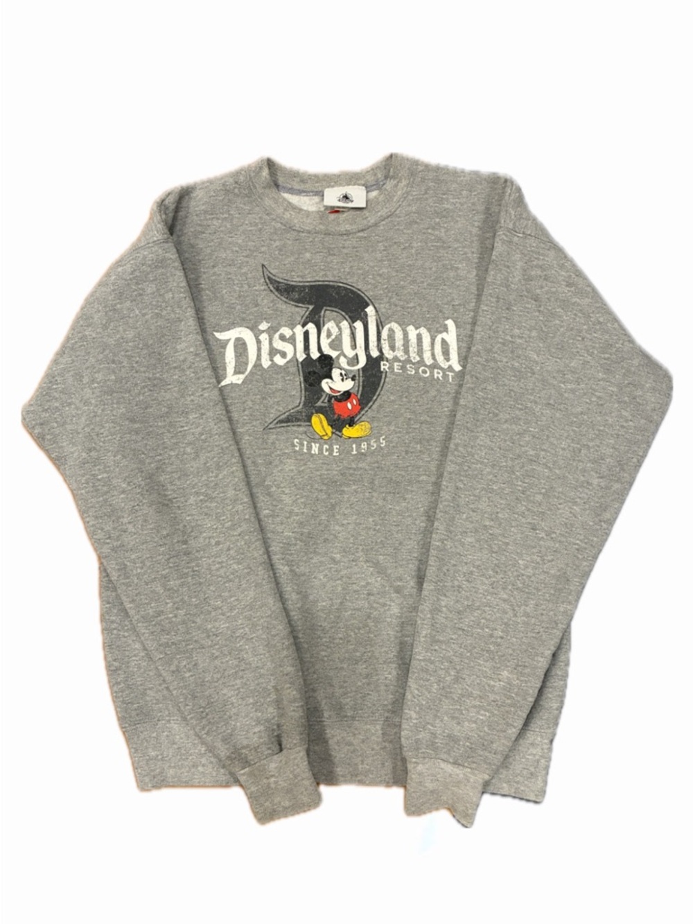 Gray Mickey Graphic Crewneck Sweatshirt